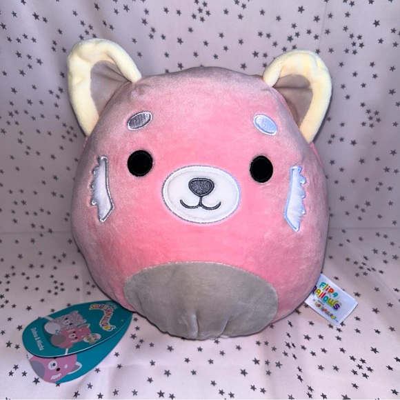 Dohna 🔄 Mischa 🐆 🐼  Pink Panda & Snow Leopard FlipAMallows ☆》NWT《☆ - Picture 4 of 9